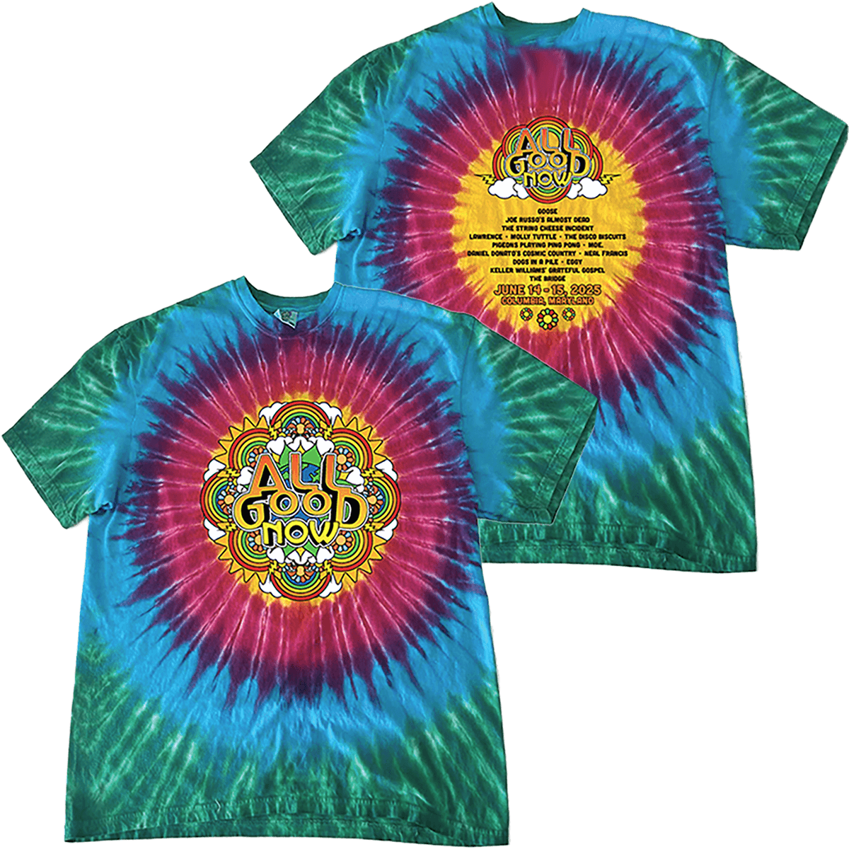 All Good Now '25 Tie Dye Tee – Merch Shops by Press Press Merch
