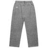Ultra Cozy Open Leg Pant in heather grey, featuring a relaxed fit with straight legs and CG embroidery detail on upper right thigh. Fleece-lined sweatpants with drawstring waist, perfect for casual comfort wear.