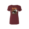 Fall Tour 2022 Women's V-Neck T-Shirt from Dark Star Orchestra Cardinal Red - Back Graphic