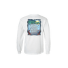 Dark Star Orchestra Winter Tour 2022 Graphic printed on a white long sleeve tshirt - back
