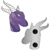 Jess Burbridge 7 Pin Collector's Bundle purple dragon enamel pin with two butterfly clutches on back.