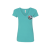 Dark Star Orchestra's Winter Tour 2022 Ladies V-Neck T-Shirt in Turquoise - Front