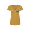 Dark Star Orchestra's Winter Tour 2022 Ladies V-Neck T-Shirt in Gold - Front
