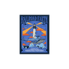 2023 RRE Winter Tour Signed Poster featuring a vibrant blue and orange illustration of a lighthouse against a starry sky, with a whale breaching near icebergs in ocean waters. Artistic concert tour dates listed below in a vintage-style border design.