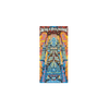 Limited edition String Cheese Incident New Years Eve 2023 concert poster featuring a vibrant psychedelic architectural design in blue and orange, with ornate geometric patterns and symmetrical towers rising vertically against a warm-colored background.