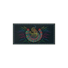 SCI Peacock Tapestry featuring a vibrant psychedelic peacock design with multicolored feathers and radiating lines against a dark background. The ornate pattern combines turquoise, pink, yellow, and blue hues in a striking boho-inspired decorative piece.