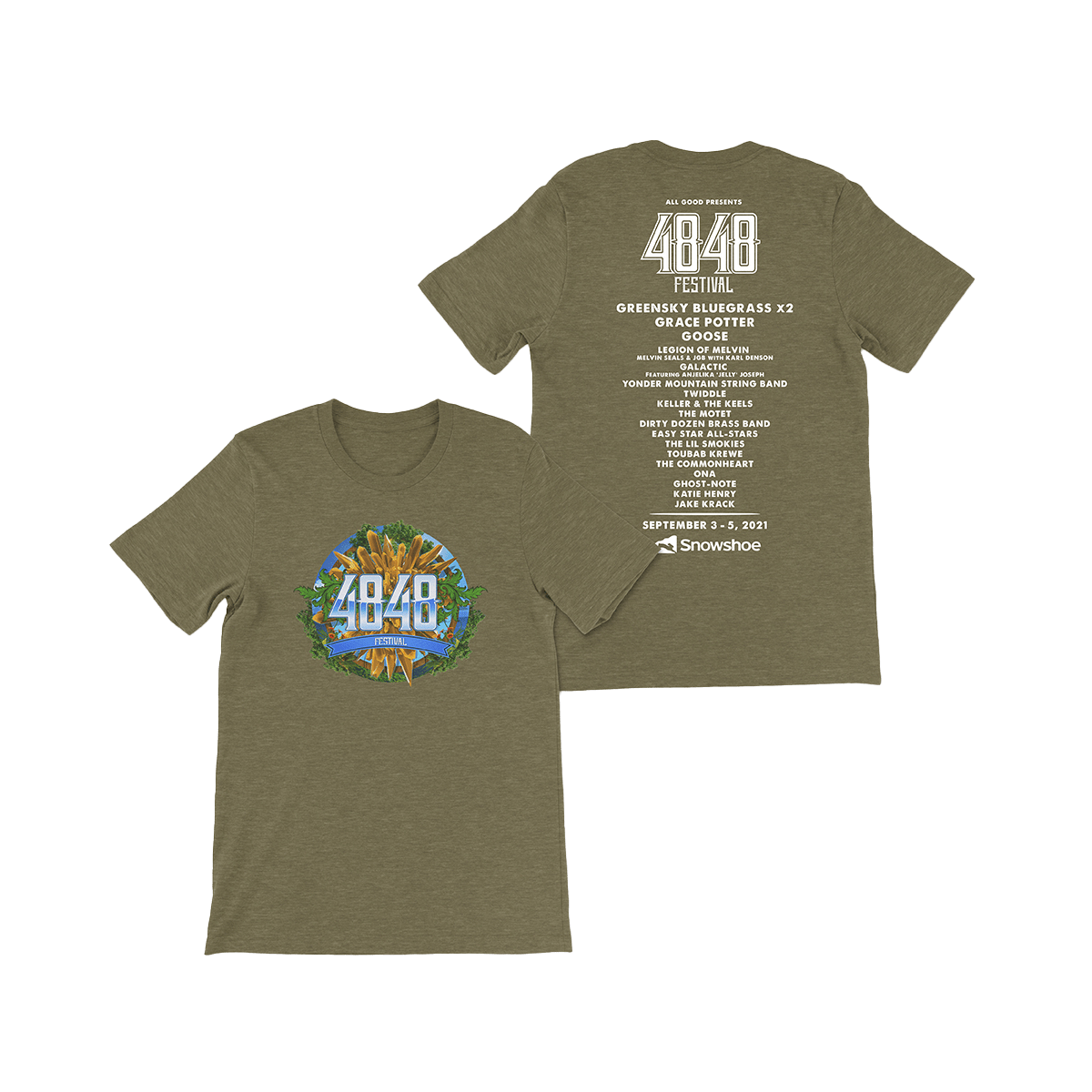 4848 2021 Event T-Shirt, Olive – Merch Shops by Press Press Merch