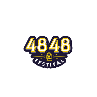 4848 festival logo 4 inch diecut sticker