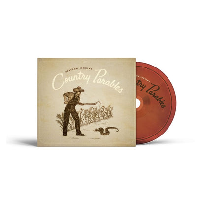 Grayson Jenkins Country Parables CD featuring vintage-style album artwork with illustrated farmer in field at sunset