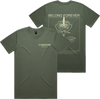 Olive green tee with 