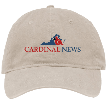 Cardinal News Baseball Cap, Chino Khaki w. Full Color Embroidery