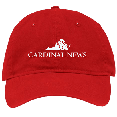 Cardinal News Baseball Cap, Chino Red w. White Embroidery