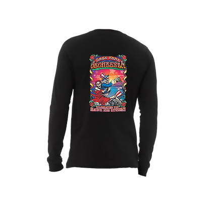 Dark Star Orchestra Long Sleeve Chopper Graphic T-Shirt on Black - Back