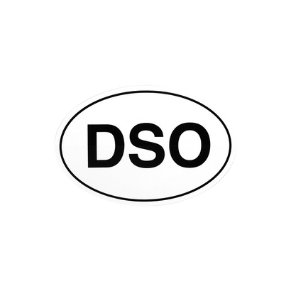 Oval Dark Star Orchestra initials (DSO) oval sticker