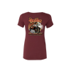 Fall Tour 2022 Women's V-Neck T-Shirt from Dark Star Orchestra Cardinal Red - Back Graphic