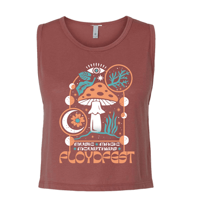 FloydFest '25 Ladies Mushroom Crop Tank