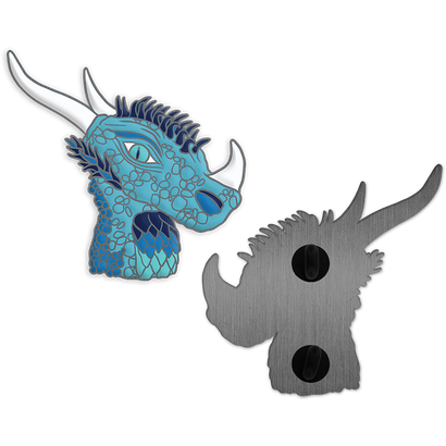 Moonstone Dragon Enamel Pin