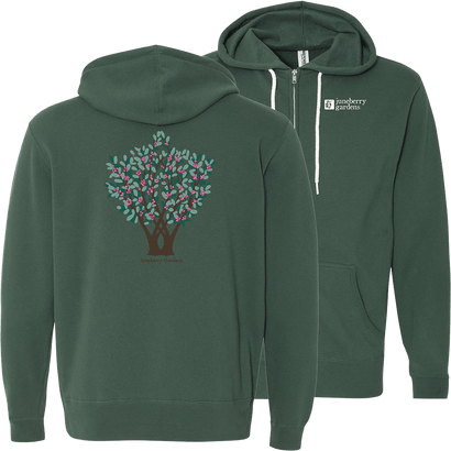 Juneberry Gardens Full Zip Hoodie - Alpine Green