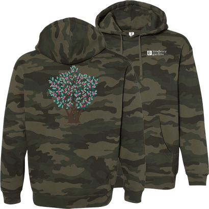 Juneberry Gardens Pullover Hoodie - Forest Camo