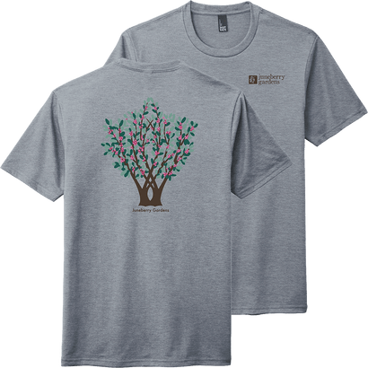 Juneberry Gardens Triblend Logo Tee - Flint Blue Heather