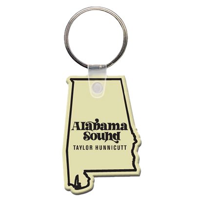 Alabama state shape keychain