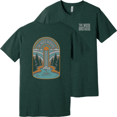 TWB Waterfall Tee - Heather Forest Green