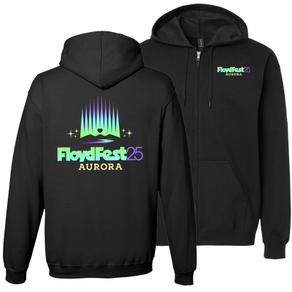 FloydFest '25 Aurora Zip Hoodie w. Glow in the Dark Ink