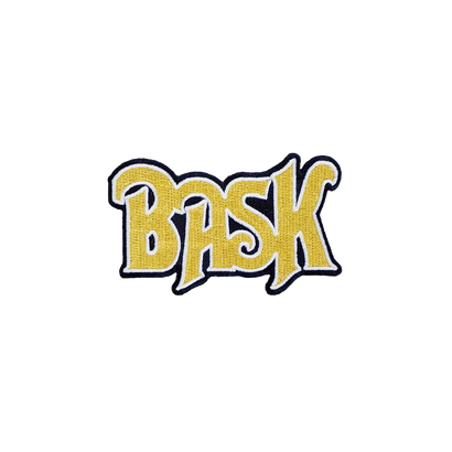 Bask Gold Logo Patch with white and black trim