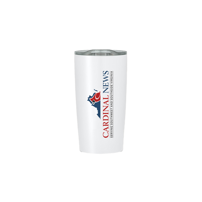 Cardinal News Stainless 20 oz. Tumbler, White