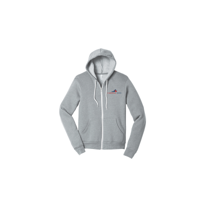 Cardinal News Logo Zip Hoodie, Heather Grey