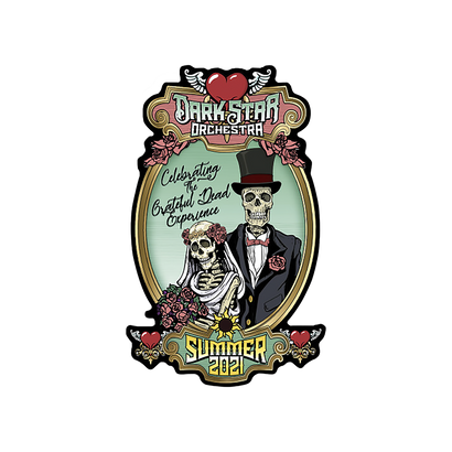 Dark Star Orchestra Bride and Groom Skeletons and Roses Magnet from DSO's Summer 2021 Tour