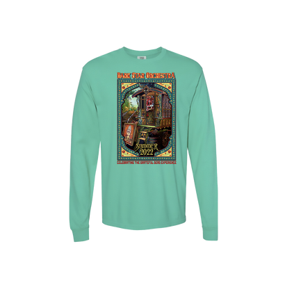 Dark Star Orchestra Summer Tour 2022 Mint Green Longsleeve with Gypsy Caboose graphic