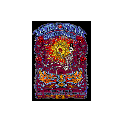 Dark Star Orchestra Poster for Feb 2023 Shows at the Warfield in San Francisco Regular Edition