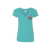 Dark Star Orchestra's Winter Tour 2022 Ladies V-Neck T-Shirt in Turquoise - Front