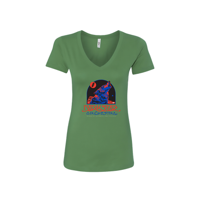 Dark Star Orchestra Wolf Howl Ladies V-Neck T-Shirt