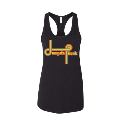 Dumpstaphunk Lines Graphic on a Black Tank