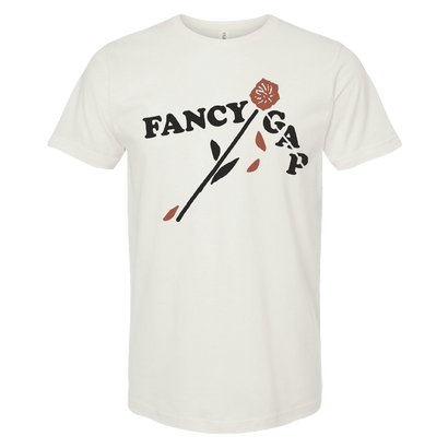Fancy Gap Flower Design on a Vintage White T-Shirt