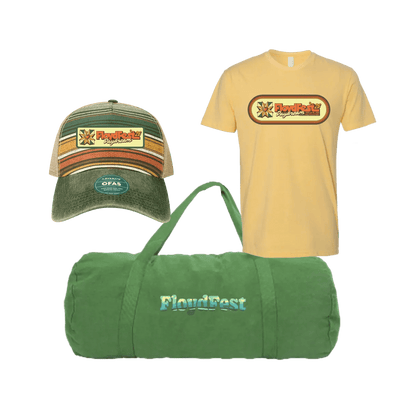 FloydFest 2026 Green Duffel, Hat & T-Shirt Combo