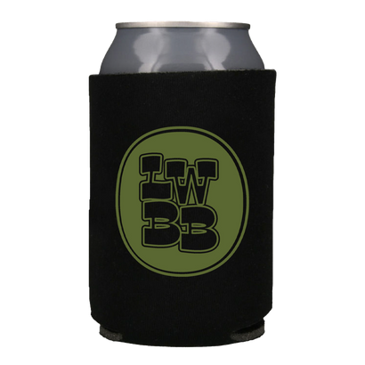 Green LWBB on black koozie 