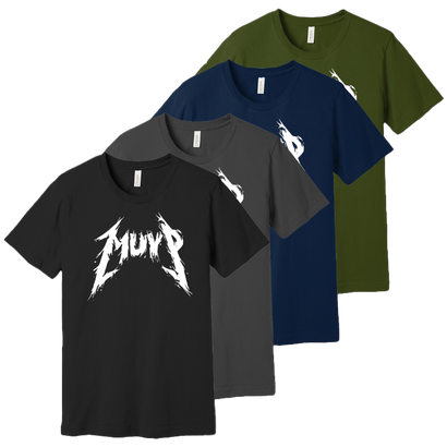 MURP Splatter Logo on Black, Charcoal Gray, Navy or Army Green T-Shirt