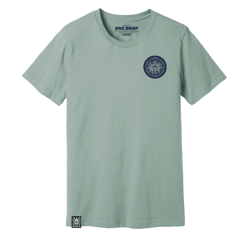 One Drop Design Studio T-Shirt Featuring the ‘Life Force’ logo on the front-left chest - Front view