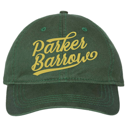 Green cotton dad hat with yellow 