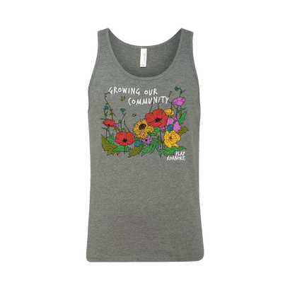 Play Roanoke Growing Our Community Gray Tank Top