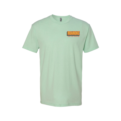 Play Roanoke Parks and Recs Hiker T-Shirt on Mint Green