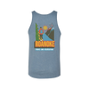 Play Roanoke Hiker Tank Top in Heather Slate - Back Hiker Graphic