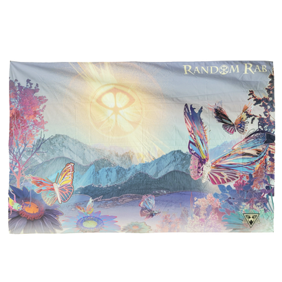 Random Rab Butterfly Landscape Soft Tapestry