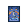 2023 RRE Winter Tour Signed Poster featuring a vibrant blue and orange illustration of a lighthouse against a starry sky, with a whale breaching near icebergs in ocean waters. Artistic concert tour dates listed below in a vintage-style border design.