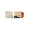 All For The Song CD album artwork showing an open digipak case with track listing details and an orange-tinted disc. The design features minimalist typography in red and black against a white background.