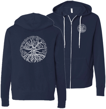 RRE Tree Zip Hoodie, Navy