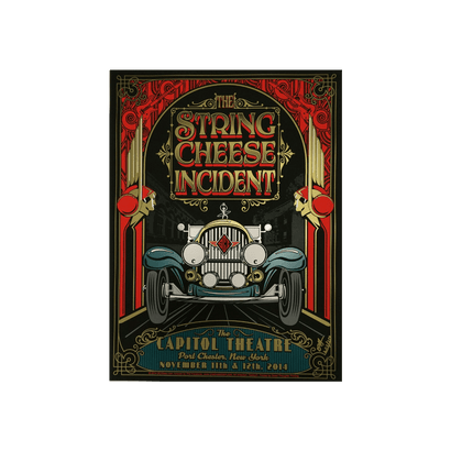 The String Cheese Incident 2014 Port Chester Vintage Auto Poster